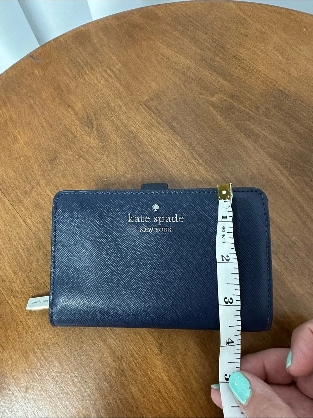 kate spade Madison bifold navy compact wallet